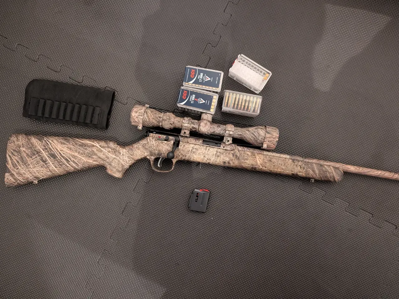 Savage 93 - 17 HMR Mossy sæt