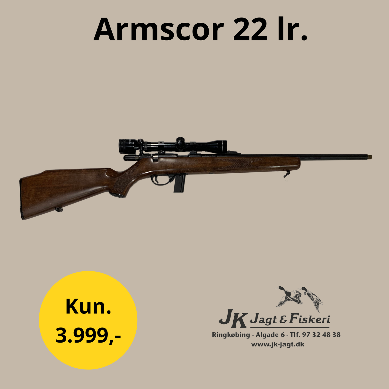 Armscor 22 lr. Brugt