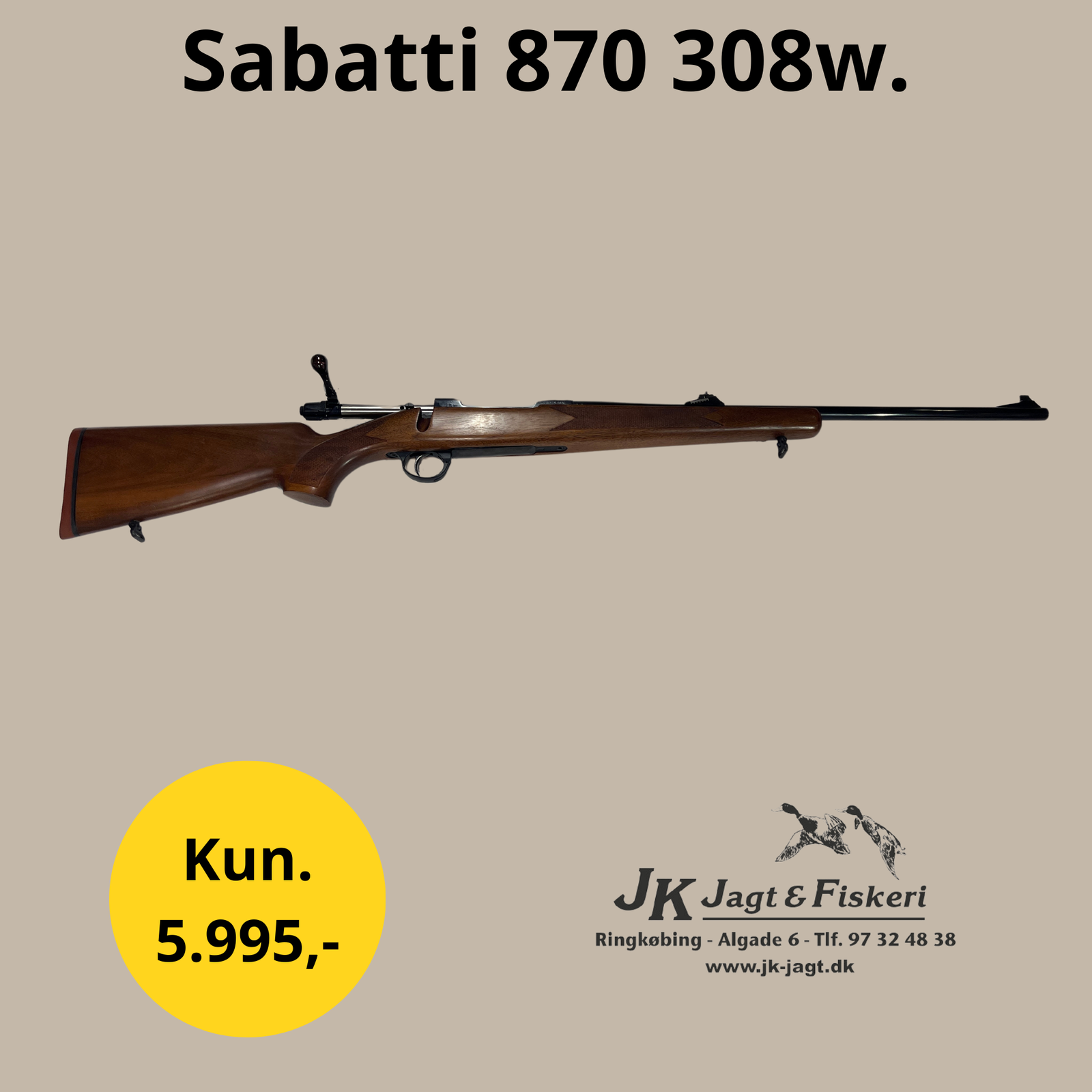 Sabatti 870 308w. Brugt