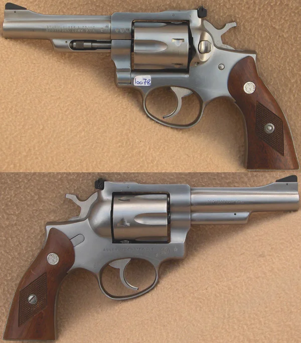 Ruger Security-Six 4" .357 Mag. Rustfri. Flot stand. 5.980,-