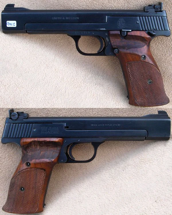 S&W M.41 .22lr. Mekanisk fin stand. 2 hånds greb. 6.980,-