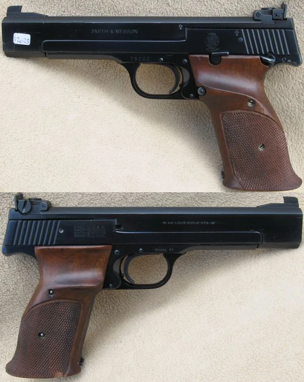 S&W M.41 .22lr. Pæn stand. 2 hånds greb. 7.980,-