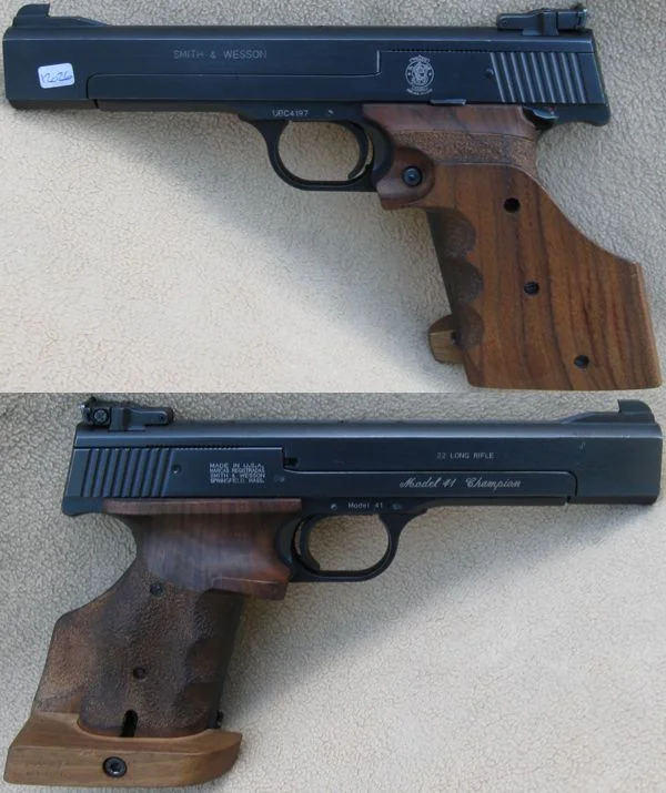 S&W M.41 Champion .22lr. Flot stand. 14.980,-