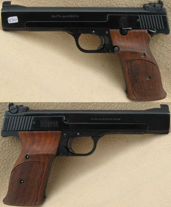 S&W M.41 .22lr. Pæn stand. 2 hånds greb. 7.980,-