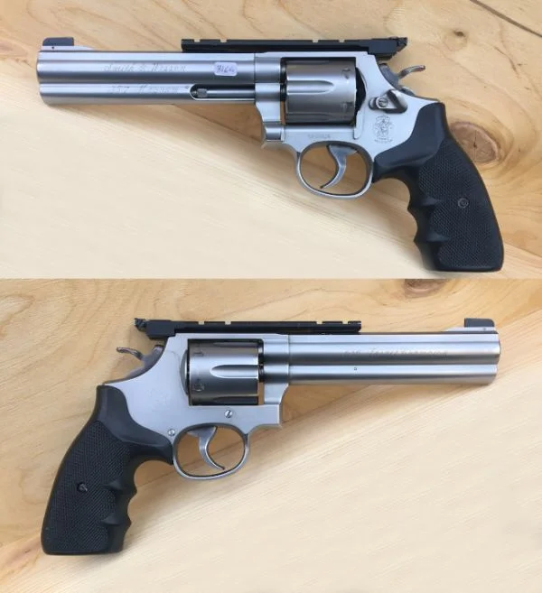 S&W M.686 6" Target Champion .357 Mag. Weaver skinne. Pæn stand. 11.980,-