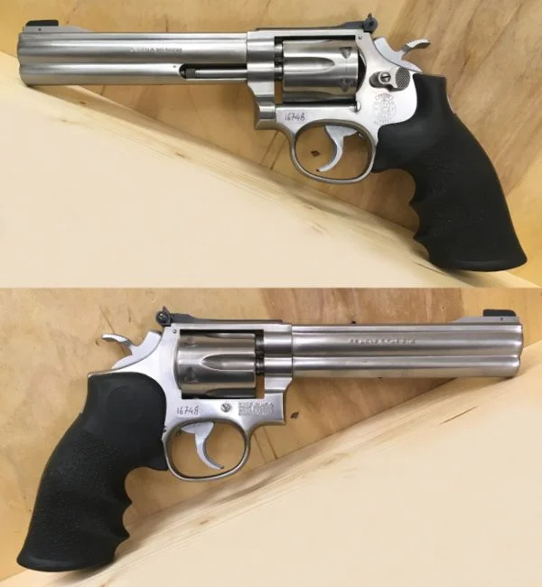 S&W M.617 6" .22lr. 6 skuds stål tromle. Flot stand. 9.980,-