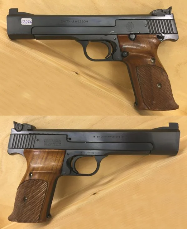 S&W M.41 .22lr. 2 hånds greb. Flot stand. 11.980,-