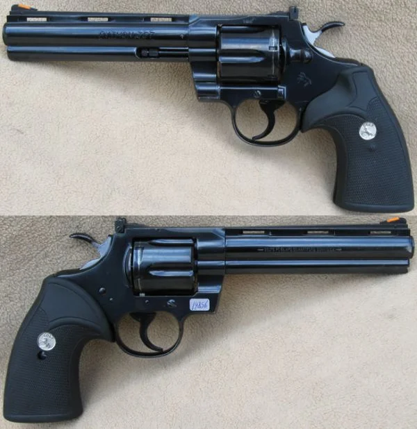Colt Python 6" .357 Mag. Blåneret. God stand. 11.980,-