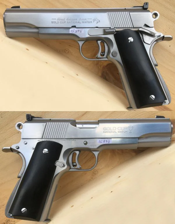 Colt Gold Cup National Match (First edition 9x19). Flot stand. 10.980,-