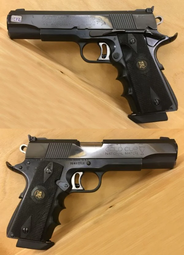 Colt Gold Cup serie 70 .45 ACP. Blåneret. Flot stand. 9.980,-