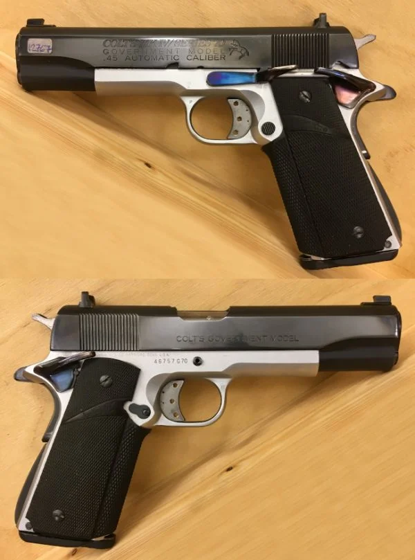 Colt Gov. 1911 MK.IV serie 70 .45acp. Flot stand - Duotone. 7.980,-