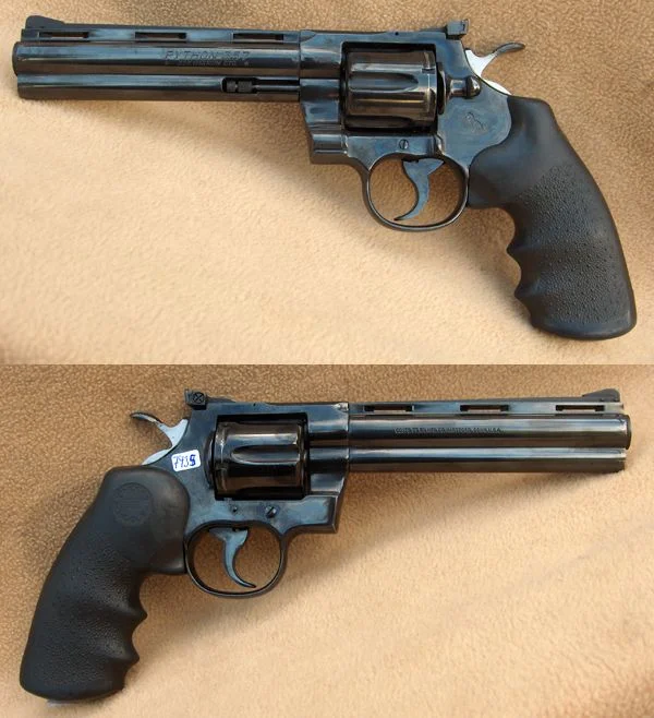 Colt Python 6" .357 Mag. Blåneret. Pæn stand 11.980,-