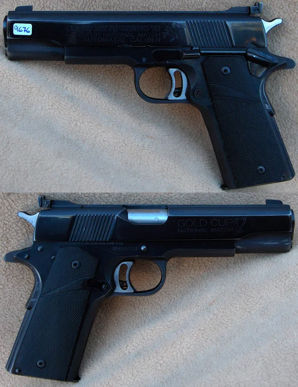 Colt Gold Cup Serie 70 .45 ACP. Blåneret. God - lidt finish slid. 7.900,-