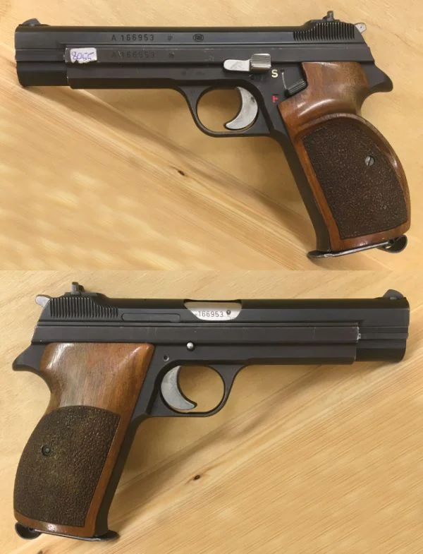 SIG P210-2 Neuhausen 9x19 fra det Schweiziske forsvar. Pæn stand. 17.500,-