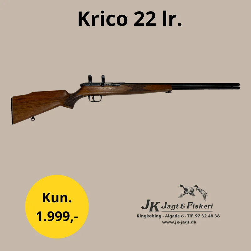 Krico Halvautomat 22 lr. Brugt